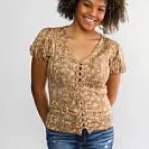 Daytrip Brown Floral Top